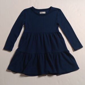 Long Sleeve Waffle Tiered Dress